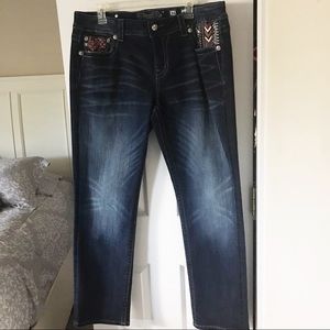 MissMe Mid Rise Denim Jeans - Size 34